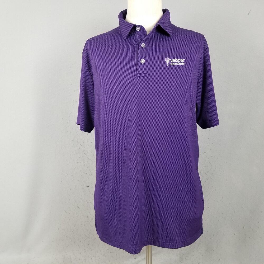Callaway Polo Shirt Mens Large Purple Valspar Championship Opti-Dri Golf Tour